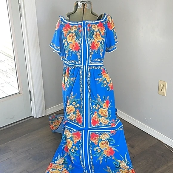 Flying Tomato | Dresses | Vtg Y2k Anthropologie Flying Tomato Peasant Style  Boho Maxi Dress Womans M | Poshmark